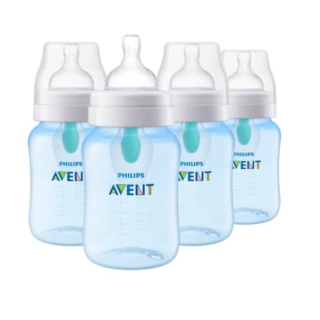 Paquete de 4 Biberones Anticólicos Philips AVENT SCY703/24 9 oz Azul
