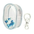 thumbnail image 4 of MERIGLARE Mini PVC Doll Bag Carrying Case, Clear Figure Display Bag with Keychain, Zipper Closure Doll Pouch for Mini Figure Blue Round, 4 of 7