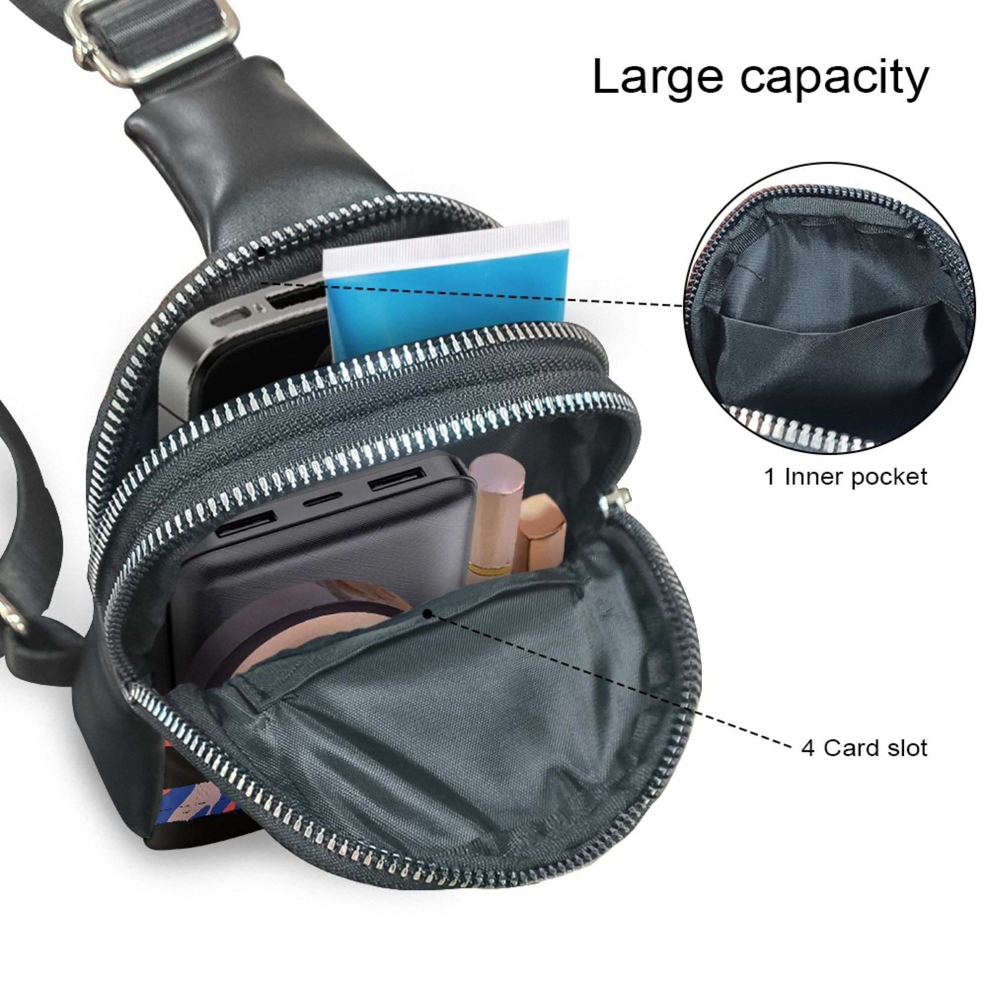 FOR U DESIGNS American Flag Crossbody Fanny Packs for Women Small Sling Bag Camo Shoulder Bag Travel Hiking Backpack Daypack PU Leather Chest Bag with Adjustable Strap