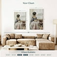 thumbnail image 4 of Elephant Stock Romantic Soft Window Wall Art - Vertical Multi Panel Canvas - Living Room Wall Decor - People Multi Panel - Gray And Beige Decor By e. Anthony Orme - 28" x 45", 4 of 8