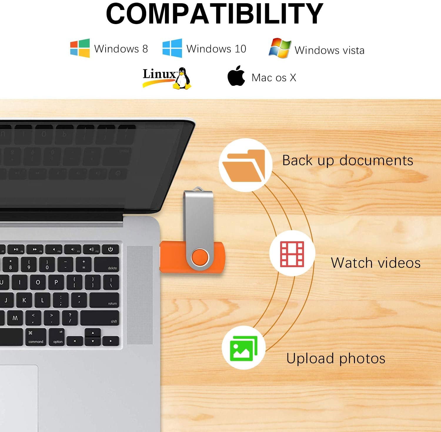 256MB USB Flash Drive 50PACK USB 2.0 Sticks Zip Drive Pen Drive for Storage and Backup(Orange 256MB*50PCS)
