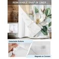 thumbnail image 3 of No Hook Cloth Fabric Shower Curtain with Snap in Liner, Country Flowers Waterproof Shower Curtains Set with See Through Top Window, Spring Botanical Magnolia Branches Bath Curtains Shower 60"x72", 3 of 6