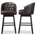 thumbnail image 3 of Baxton Studio Avril 31" Faux Leather Swivel Bar Stool (Set of 2), 3 of 4