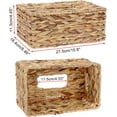 thumbnail image 3 of Water Hyacinth Tissue Box Cover - 11 x 6.7 x 4.3" Woven Tissue Box Holder - Rectangular Tissue Holder ,Facial Paper Napkin Dispenser Holder for Living Room, Bedroom, Bathroom(Natural), 3 of 8