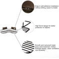 thumbnail image 5 of Juego de 2 estantes de ducha, estante de ducha sin perforación con metal macizo inoxidable, accesorio para estante de baño incluido, 8 pegatinas adhesivas y 2 ganchos, color negro, 5 of 5