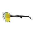 thumbnail image 3 of Air Force Luxury Classy Rectangular Officer Pilots Metal Sunglasses Gunmetal Green Mirror, 3 of 4