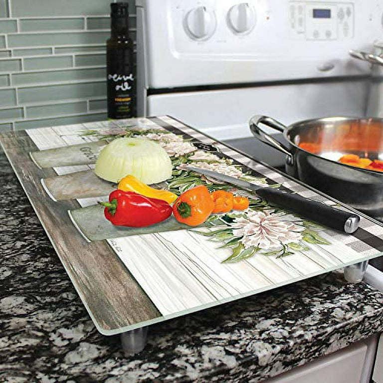 Noodle Board | Stovetop Burner Sink Covers for GAS and Electric Stoves RV | Extra Work Surface | XL Serving Tray | Wood