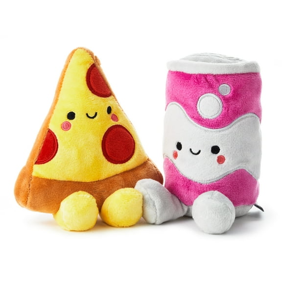 Hallmark Better Together Magnetic Plush for Ages 2 up (Yellow Pizza and Pink Soda), Set of 2