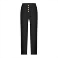 thumbnail image 6 of JINMGG Summer Fall Womens Pants Plus Size Clearance Fashion Women Plus Size Casual Solid Elastic Waist Pocket Loose Pants, 6 of 8