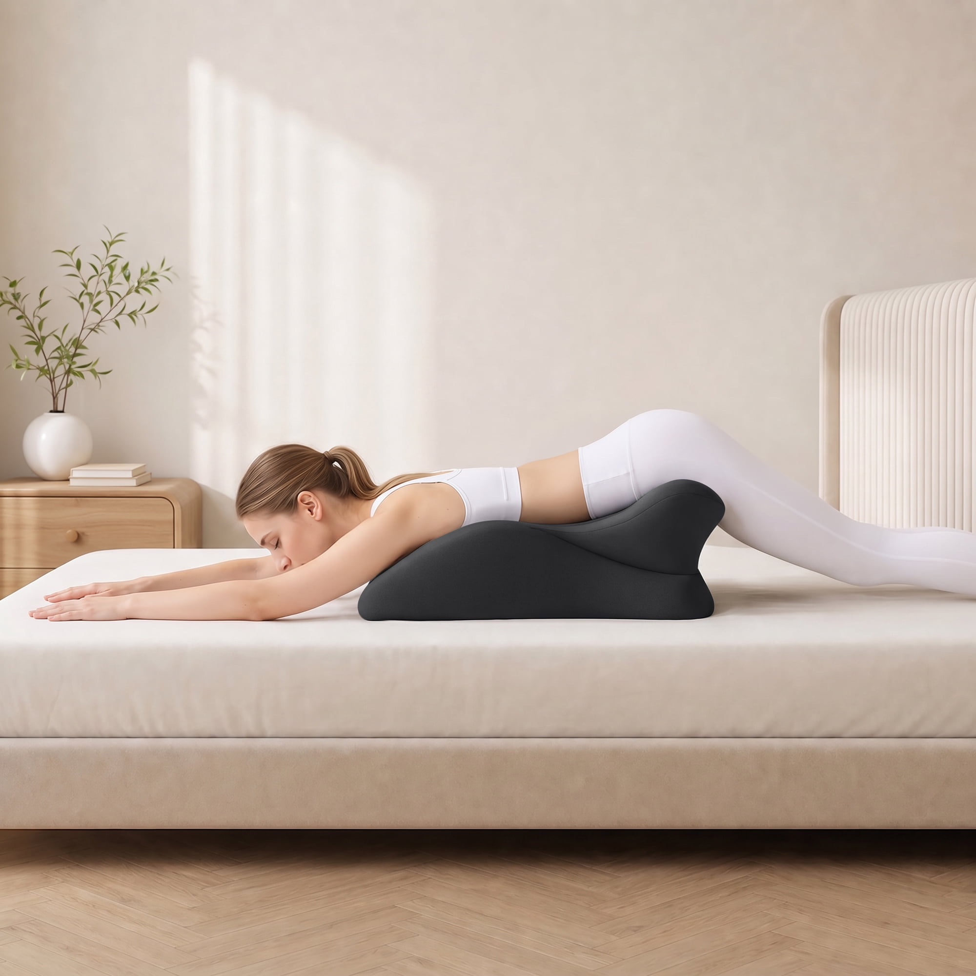Wedge Support Pillow, 27-Degree Incline, High-Density Memory Foam, Ergonomic Zoned Design, Removable Cover