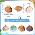 thumbnail image 4 of 32pcs 4 colors Dyed Natural Shell Pendants Light golden Plated Copper Wire Wrapped Shell Shaped Charms Mixed color 27~36x20~29x8~10mm Hole: 3mm 8pcs/color, 4 of 6