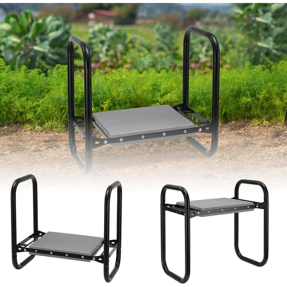 HOMEPARK Garden Kneeler and Seat, Heavy Duty Foldable  Garden Tools  400lbs, Protects Knees and Back, Women and Men Seniors Gardener