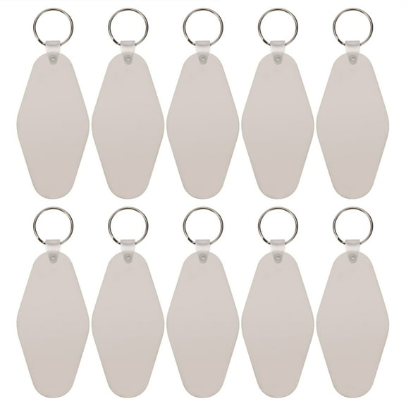 10 Sets Double Side Printed Heat Transfer Key Holder DIY Blank Key Ring