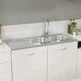 thumbnail image 3 of vidaXL Kitchen Sink Undermount Sink with Strainer Stainless Steel Sink Silver, 3 of 23