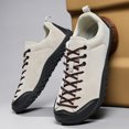 thumbnail image 4 of Men's Lace‑Up Low‑Top Hiking Trail Shoes, Synthetic Leather Upper Mesh Lining Square Toe Rugged Rubber Outsole Lightweight Footwear For Trekking Walking And Daily Outdoor Activities, 4 of 7