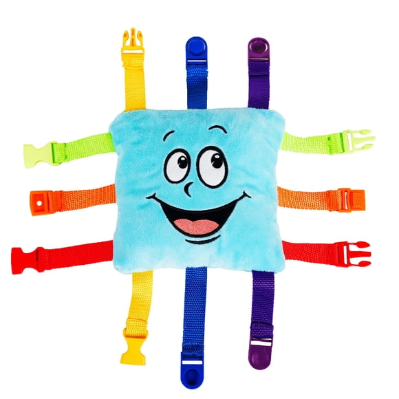 Actividad de aprendizaje para niños pequeños Toy Buckle Toys Bubbles Square