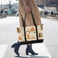 thumbnail image 4 of FORMRS Canvas Laptop Tote Bag for Women with 15.6" Computer Compartments Shoulder Handbag, Fall Book Shelf, 4 of 7
