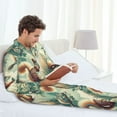 thumbnail image 6 of Daiia Forest squirrel surreal for Men's Long-Sleeved Pajama Set – Soft & Comfortable Sleepwear Button-Up Pajamas Cozy Lounge Wear-Medium, 6 of 7