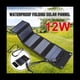 thumbnail image 4 of 2X 12W Panel Solar USB Plegable Célula Solar Cargador de Panel Solar Impermeable Plegable Portátil para Teléfono Móvil Camping Senderismo, 4 of 7