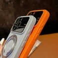 thumbnail image 5 of Allytechgroup iPhone 17 Pro Max Case with Camera Lens Screen Protector, Compatible with Magsafe Luxury Slim Fit Shell Anti-Scratch Non-Slip Ring Kickstand Cover for iPhone 17 Pro Max, Orange, 5 of 8