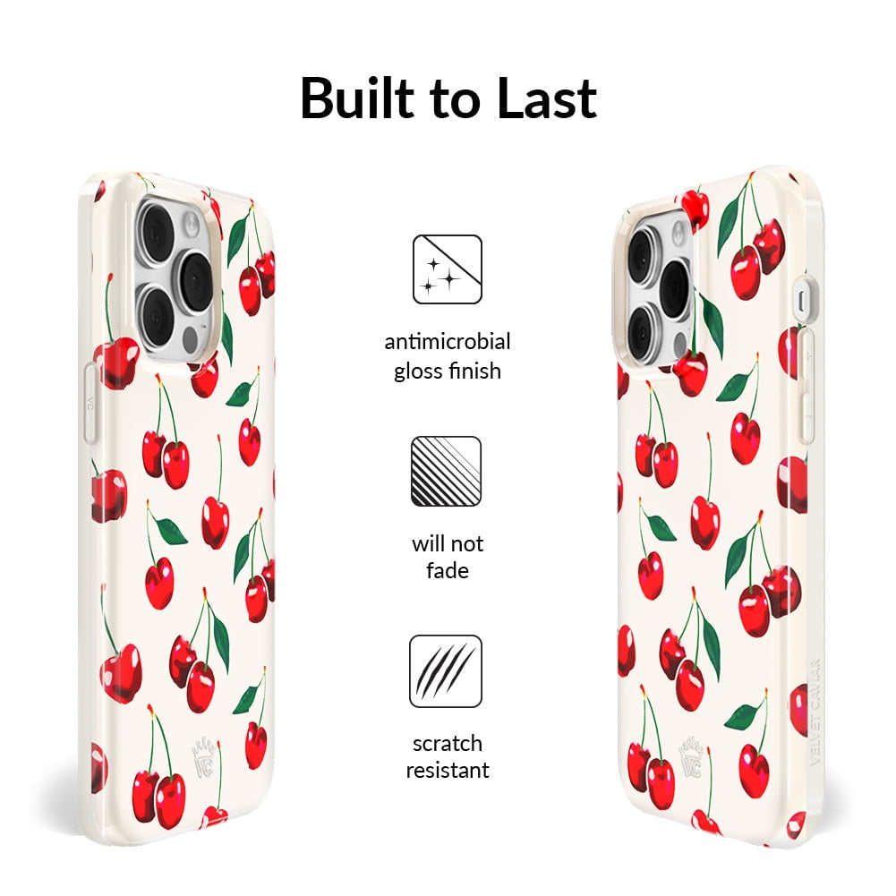 Velvet Caviar iPhone 12 Pro Max Case Cherry - MagSafe Compatible - Cute Protective Phone Cases for Women