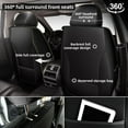 thumbnail image 6 of DIKSOAKR Seat Covers for Nissan Altima 2009-2025 Front Set Waterproof Faux Leather Seat Cover Ergonomic Seat Covers Airbag Compatible Automotive Accessories(Black), 6 of 7
