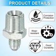 thumbnail image 3 of Uxcell Pipe Adapter Connector Pipe Fitting Oil Feed Restrictor Fitting Hydraulic Connector for Oil Steam Water Pipelines System 7/16" x 3/8" Male, 3 of 7