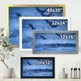 thumbnail image 3 of Cranes In Flight During Blue Evening Light 32 in x 16 in Framed Painting Canvas Art Print, by Designart, 3 of 4