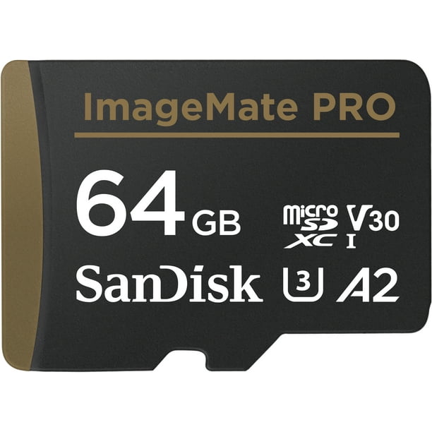 Sandisk 64gb Imagemate Pro Microsdxc Uhs 1 Memory Card With Adapter 170mb S C10 U3 V30 4k Uhd Micro Sd Card Sdsqxbz 064g Awcka Walmart Com Walmart Com