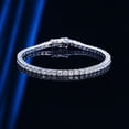 thumbnail image 3 of 3mm Moissanite Tennis Bracelets Round Cut D Color VVS1 Clarity White/Gold/Rose Gold Diamond Bracelets for Women S925 Sterling Silver Bracelets（5.5-9 inchs）, 3 of 9