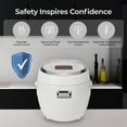 thumbnail image 7 of CUCKOO Micom Rice Cooker 10-Cup Uncooked / 20-Cup Cooked with Nonstick Inner Pot, Large Rice Maker with 16 Menu Options, Fuzzy Logic Technology, Auto Clean Mode, LCD Display, White (CR-1020F), 7 of 7