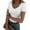 39#White, variant on Women Short Sleeve V Neck Ribbed Knit Fitted Shirts Basic Tees Tops 2026 Summer Casual T-Shirts Going Out Outfits Light Blue L