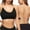 A1_Black, variant on Women Seamless Low Back Bra Wireless Lift Support Push Up Backless Bra Padded Bralette Thin Straps Comfort Bras Clear Invisible Strap Wireless Bra U-Neck Seamless Comfort Underwear Khaki L