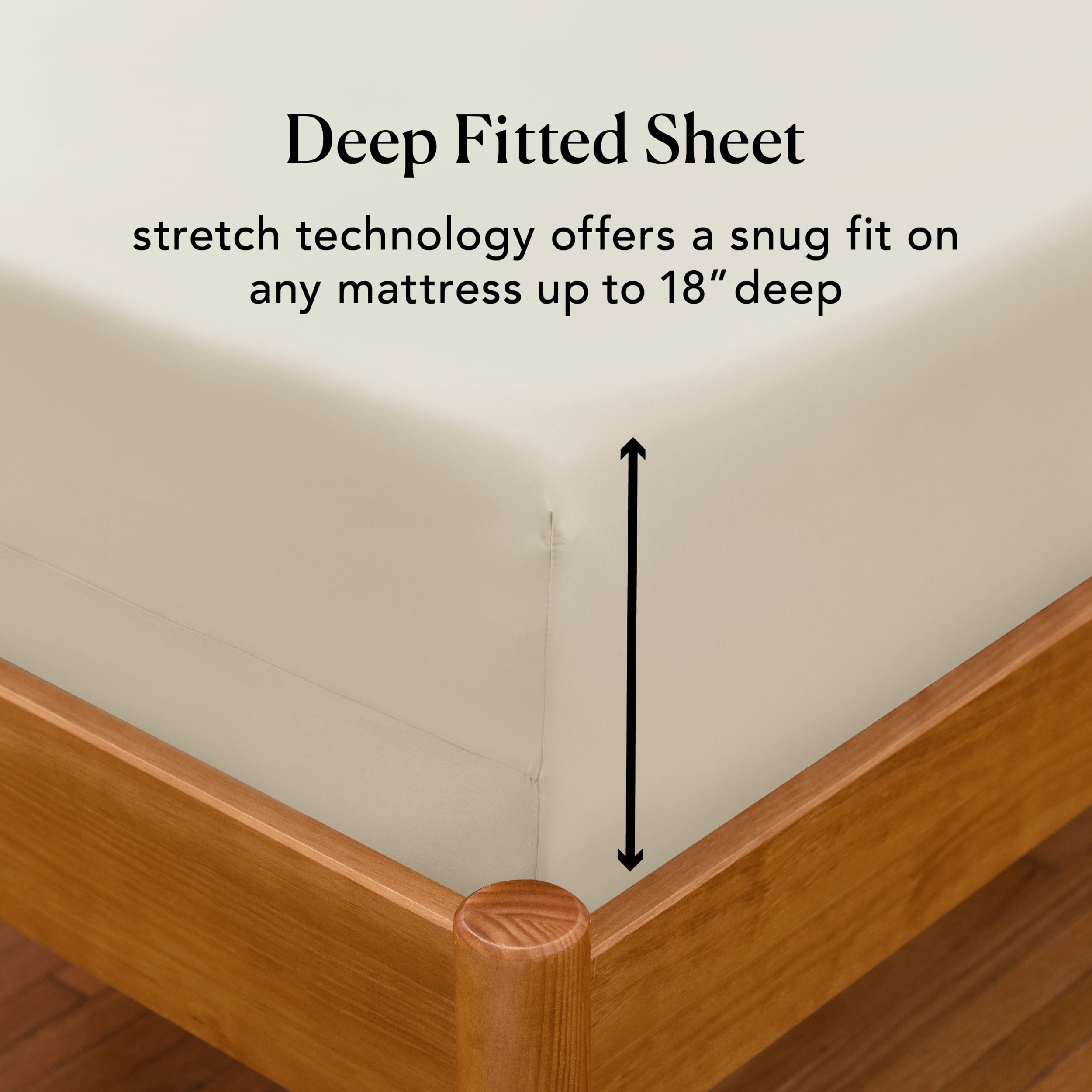 Better Homes & Gardens Performance 400 Thread Count Hygro Cotton Bed Sheet Set, Full, Papyrus Beige