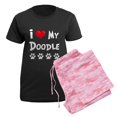 thumbnail image 5 of CafePress - I Love My Doodle Dark Women's Dark Pajamas - Women's Short Sleeve Print T-Shirt and Pants Dark Cotton Pajama Set, 5 of 7