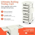 thumbnail image 4 of TASALON Space-Saving Salon Trolley Cart with Lockable Trays, 15.00 x 14.96 x 34.06 Inches, 4 of 6