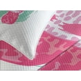thumbnail image 4 of Ambesonne Otter Quilted Bedspread Set 3 Pcs, Semiaquatic Animal, King Size, Mint Green Blue Pink, 4 of 5