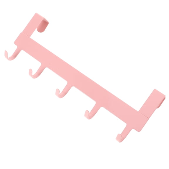 BESTOYARD Iron Art Pink Back Door Hooks Home Wall Clothes Hooks No Drilling Needed for Towel and Keys