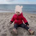 thumbnail image 5 of Gorros y guantes de otoño e invierno, trajes con orejas pequeñas y bonitas, gorros para bebés masculinos y femeninos, 5 of 5