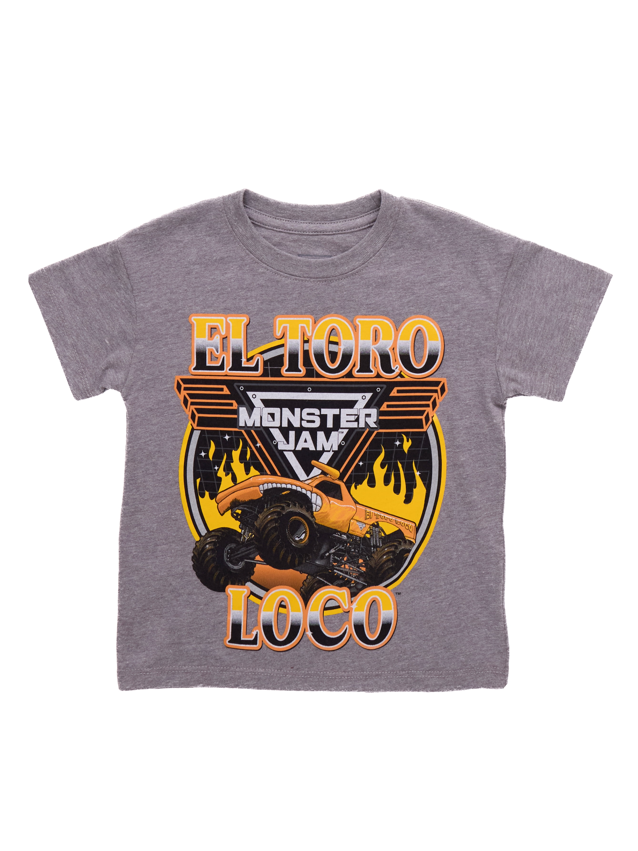 Monster Jam Toddlers’ El Torro Cotton Graphic Tee with Short Sleeves, Sizes 12M-5T
