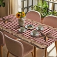 thumbnail image 3 of Western Texas Star Vintage Table Cloths for 3 Foot Rectangle Tables, Rustic Wreath Wood Red Plaid Patio Waterproof Elastic Fitted Tablecloths, Washable Rectangular Table Cover for Camping, 3 of 8