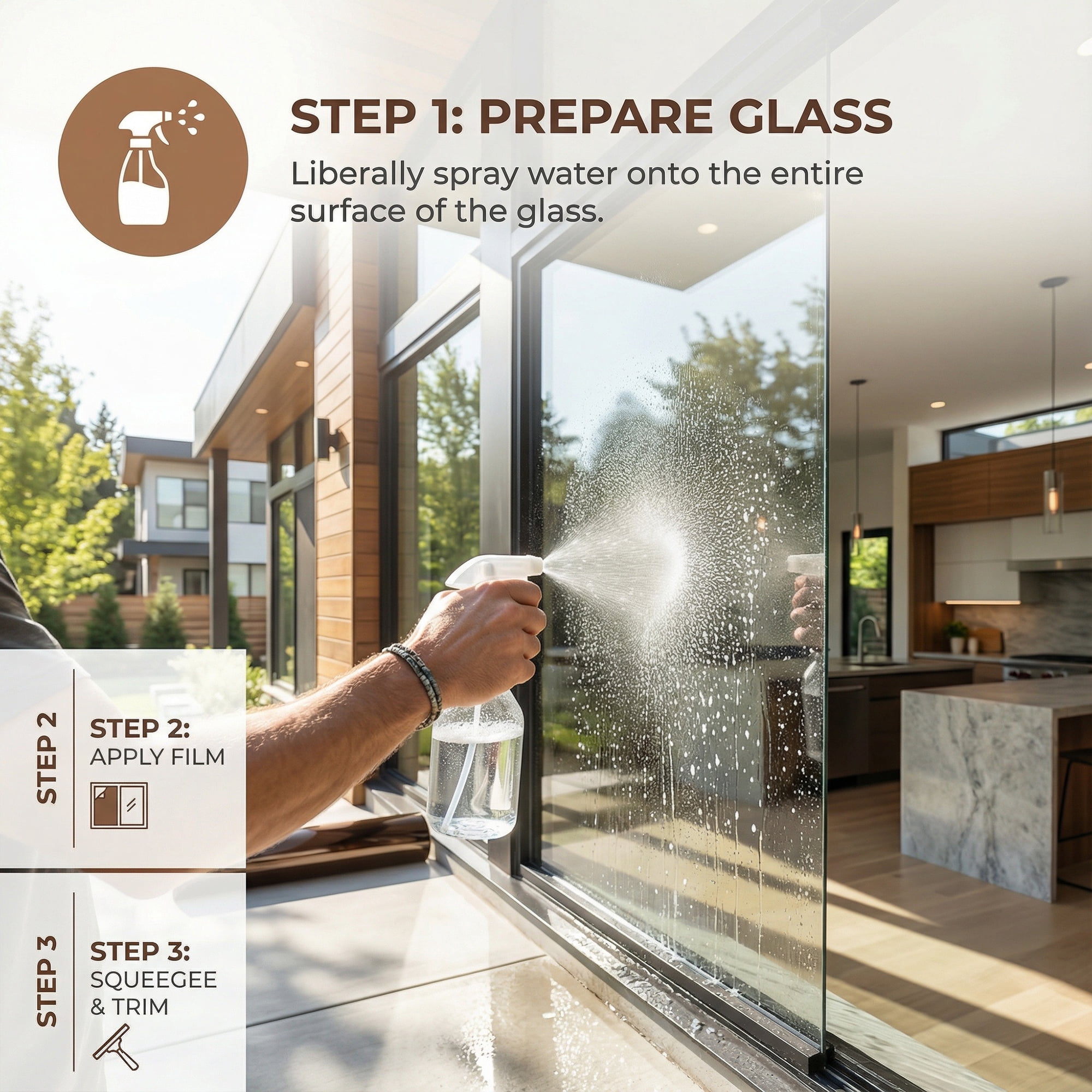 REGALWOVEN One Way Privacy Window Film for Home and Office - Heat Control and Static Cling Black 39.4 x 23.6 Inch
