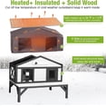 thumbnail image 6 of Aivituvin Heated Outdoor Cat House for Outside Weatherproof Insulated Feral Cat Shelter for Winter with Heater and Thermal Liner, Four Escape Doors and Anti-Chewing Cable for Multiple Cats, 43.5" L, 6 of 7