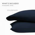 thumbnail image 3 of Noble Linens 2 Piece Rayon From Bamboo Pillowcase Set, Navy, Standard/Queen, 3 of 5