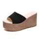 thumbnail image 2 of Mujeres Bowknot Beach Summer Pantuflas Plataforma Slope Heels Plus Size Shoes Wmkox8yii  hj789, 2 of 9