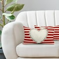 thumbnail image 5 of Valentines Day Lumbar Pillow Covers 12X20 Inch Red White Stripes White Heart Decorative Rectangular Pillow Cases Valentine''s Day Cotton Linen Throw Pillows Set of 2 Home Decor For Sofa Couch Outdoor, 5 of 6