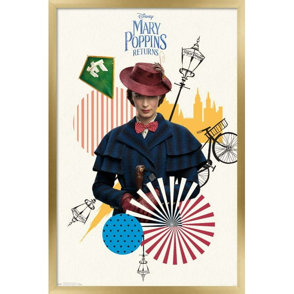 Disney Mary Poppins Returns - Mary Wall Poster, 22.375" x 34", Framed