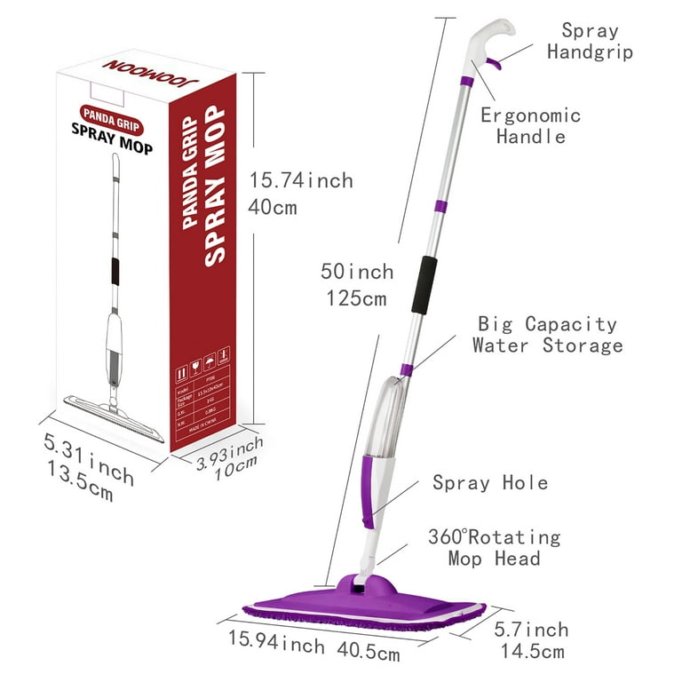 Spray Mop Sets Mops for Floor Cleaning Home or Commercial Wet Dry Mop with 400ml Refillable Bottle & 3 Microfiber Pads & 1 Scraper for Hardwood