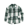 thumbnail image 4 of Baberdicy Women's Flannel Shacket, Thickened Plaid Long Sleeve Shirt Jacket for Casual Style , Plaid Flannel Shacket, Fleece-Lined Fall Shirt, Casual Outdoorshirt Green Xxl, 4 of 4
