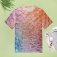 thumbnail image 4 of Mermaid Fish Scales Women's T-Shirt Short Sleeve T Shirts Tops Tee Ladies Loose T, 4 of 6